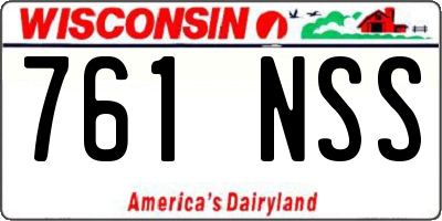 WI license plate 761NSS