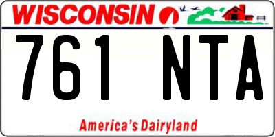 WI license plate 761NTA