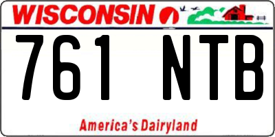 WI license plate 761NTB