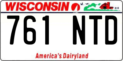 WI license plate 761NTD