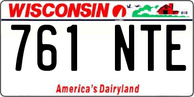 WI license plate 761NTE