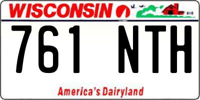 WI license plate 761NTH