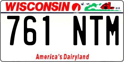 WI license plate 761NTM