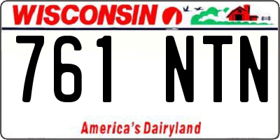 WI license plate 761NTN
