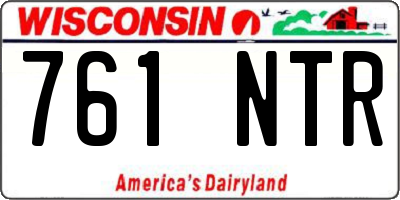 WI license plate 761NTR