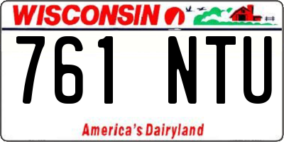 WI license plate 761NTU