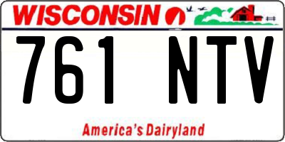 WI license plate 761NTV