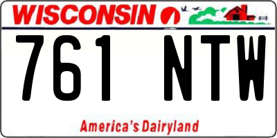 WI license plate 761NTW