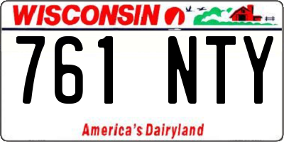 WI license plate 761NTY