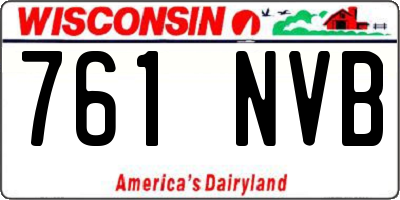 WI license plate 761NVB