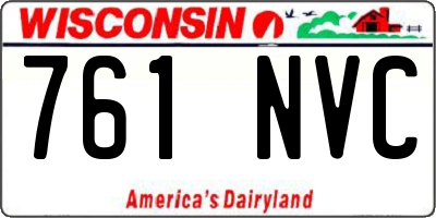 WI license plate 761NVC
