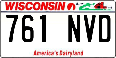 WI license plate 761NVD