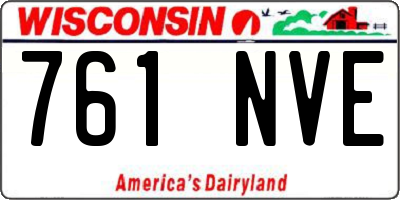WI license plate 761NVE