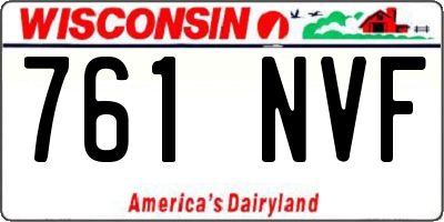 WI license plate 761NVF