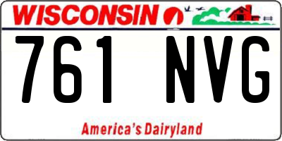 WI license plate 761NVG