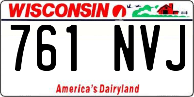 WI license plate 761NVJ