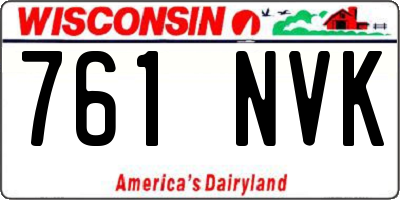 WI license plate 761NVK