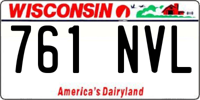 WI license plate 761NVL