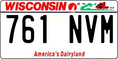 WI license plate 761NVM