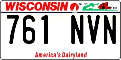WI license plate 761NVN