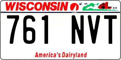 WI license plate 761NVT