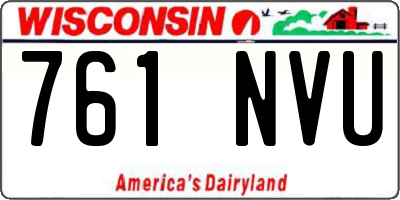 WI license plate 761NVU