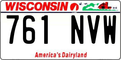 WI license plate 761NVW