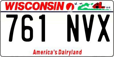 WI license plate 761NVX