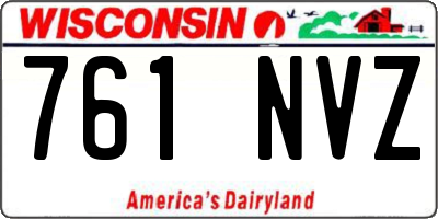 WI license plate 761NVZ