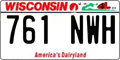 WI license plate 761NWH