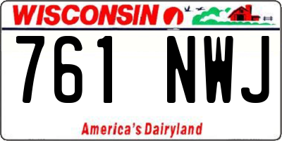 WI license plate 761NWJ