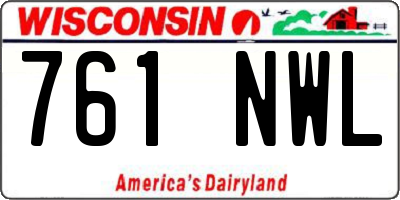 WI license plate 761NWL
