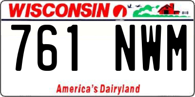 WI license plate 761NWM