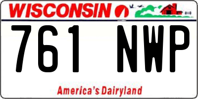 WI license plate 761NWP