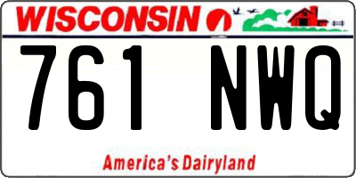 WI license plate 761NWQ