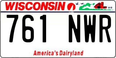 WI license plate 761NWR