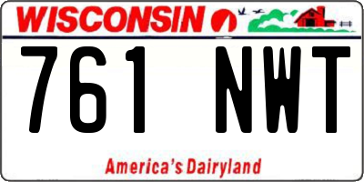 WI license plate 761NWT