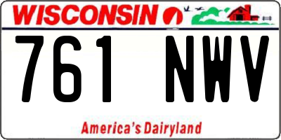 WI license plate 761NWV