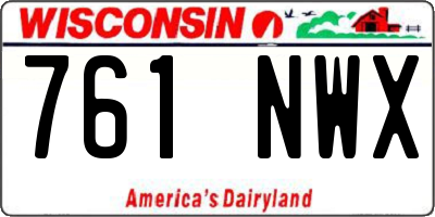 WI license plate 761NWX