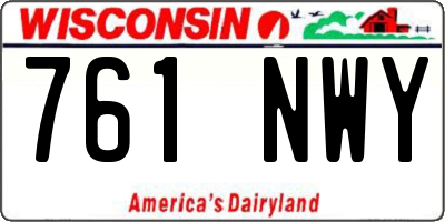 WI license plate 761NWY