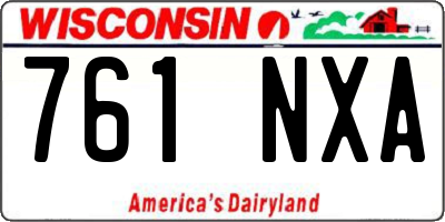 WI license plate 761NXA