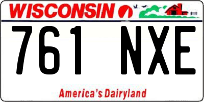 WI license plate 761NXE