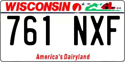 WI license plate 761NXF