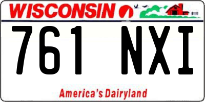 WI license plate 761NXI