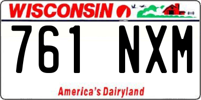 WI license plate 761NXM