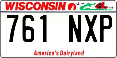 WI license plate 761NXP