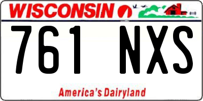 WI license plate 761NXS