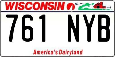 WI license plate 761NYB