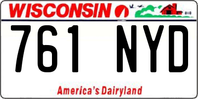 WI license plate 761NYD