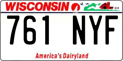 WI license plate 761NYF